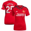 Camiseta de fútbol Manchester United Sancho 25 Primera Equipación 23-24 - Mujer